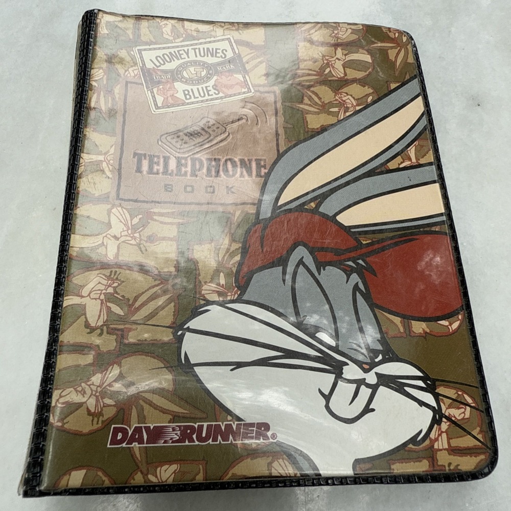 Stationary 90s Looney Tunes Bugs Bunny Telephone Address Book Day Runner Vintage